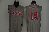 Reds 19 Joey Votto Gray Nike Cool Base Sleeveless Jersey,baseball caps,new era cap wholesale,wholesale hats